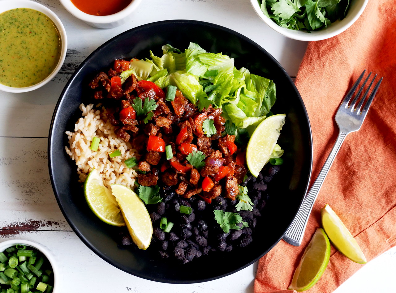 Grab 'n Go Jerk Caribbean Beef Quinoa Bowl by Chef Mulu Abate