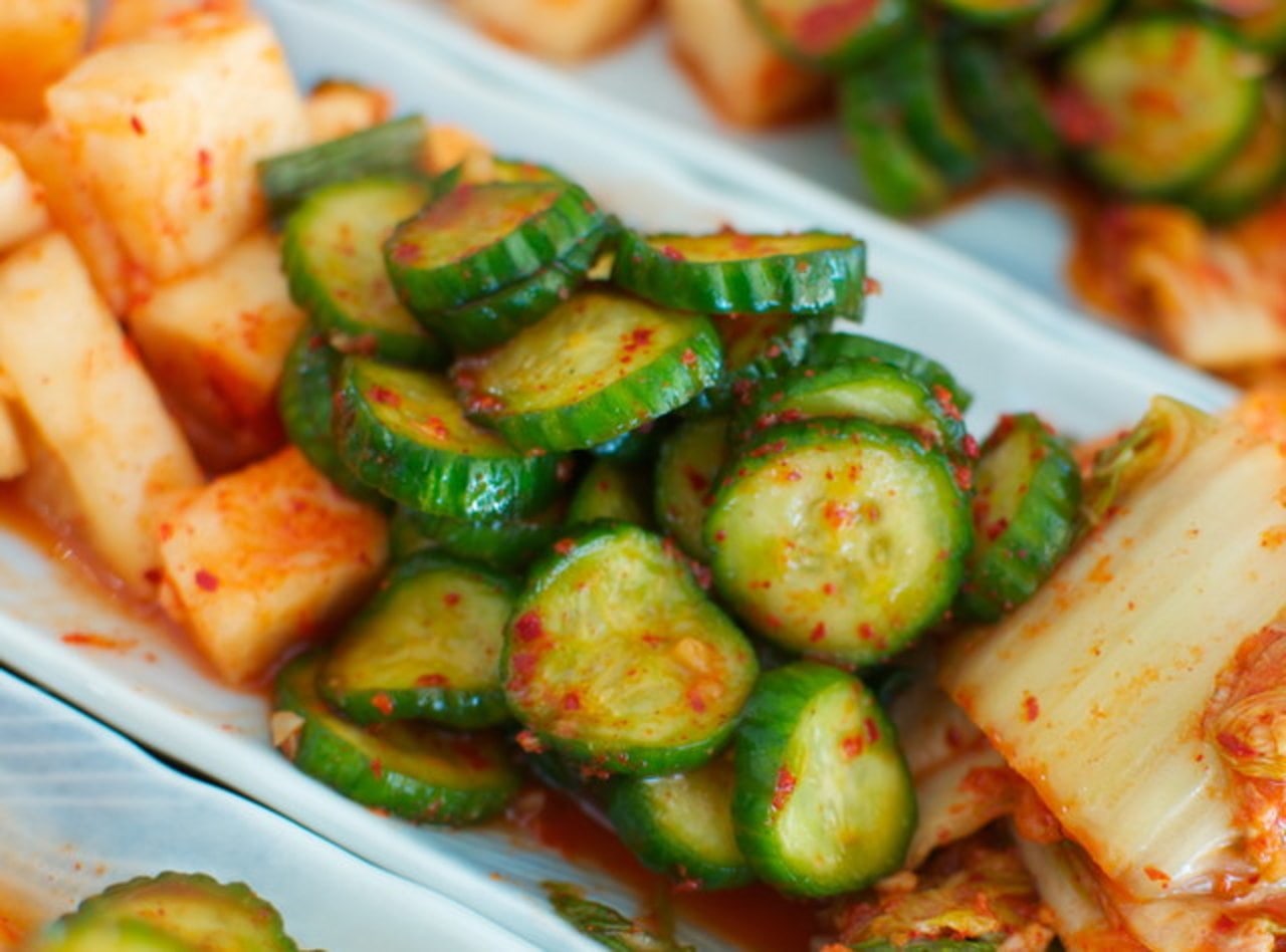 Individual Cucumber Kimchi by Chef Kay Kim