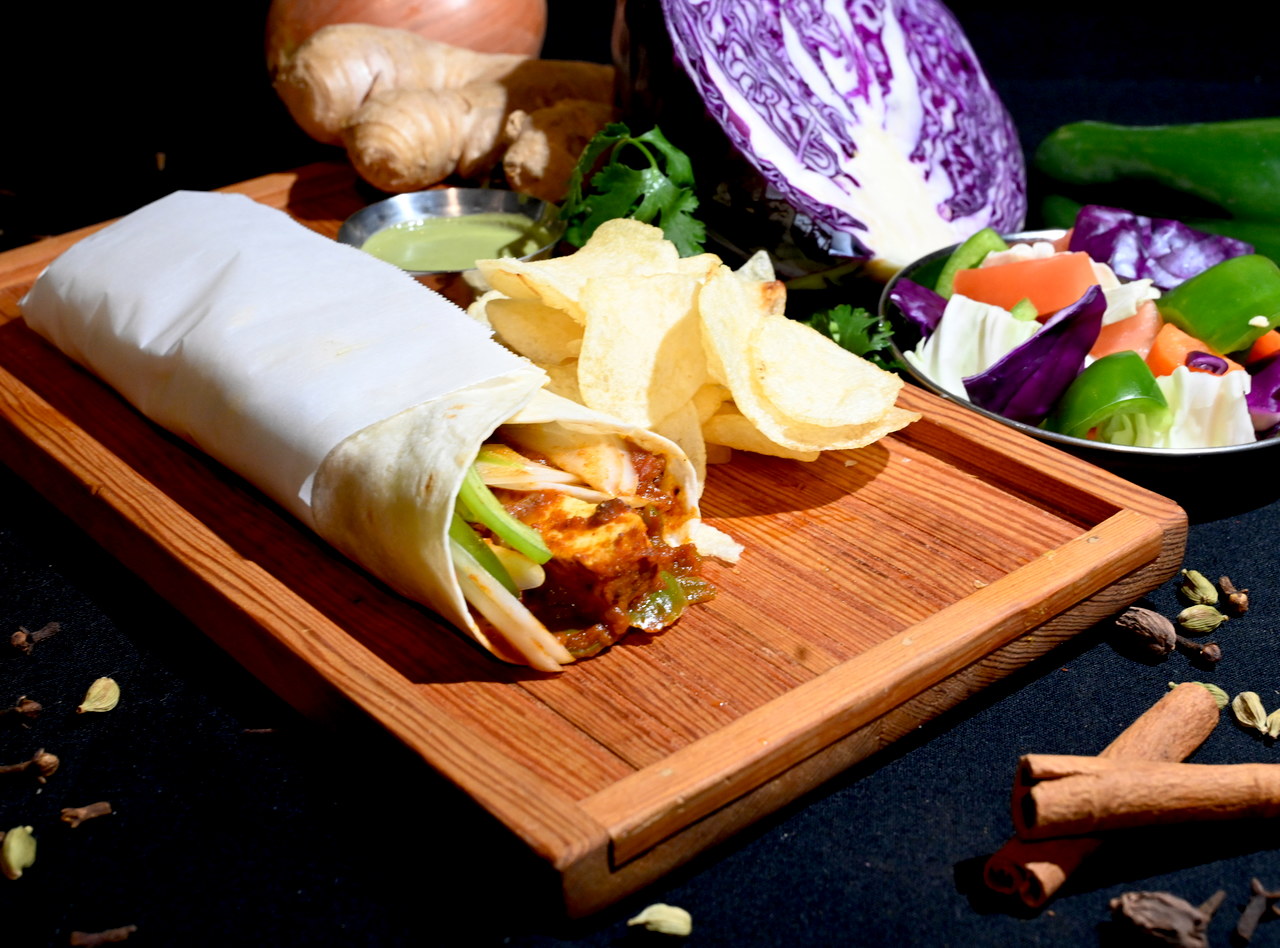 Paneer Tikka Kolkata Kati Kebab Roll Meal by Chef Sunit Sharma