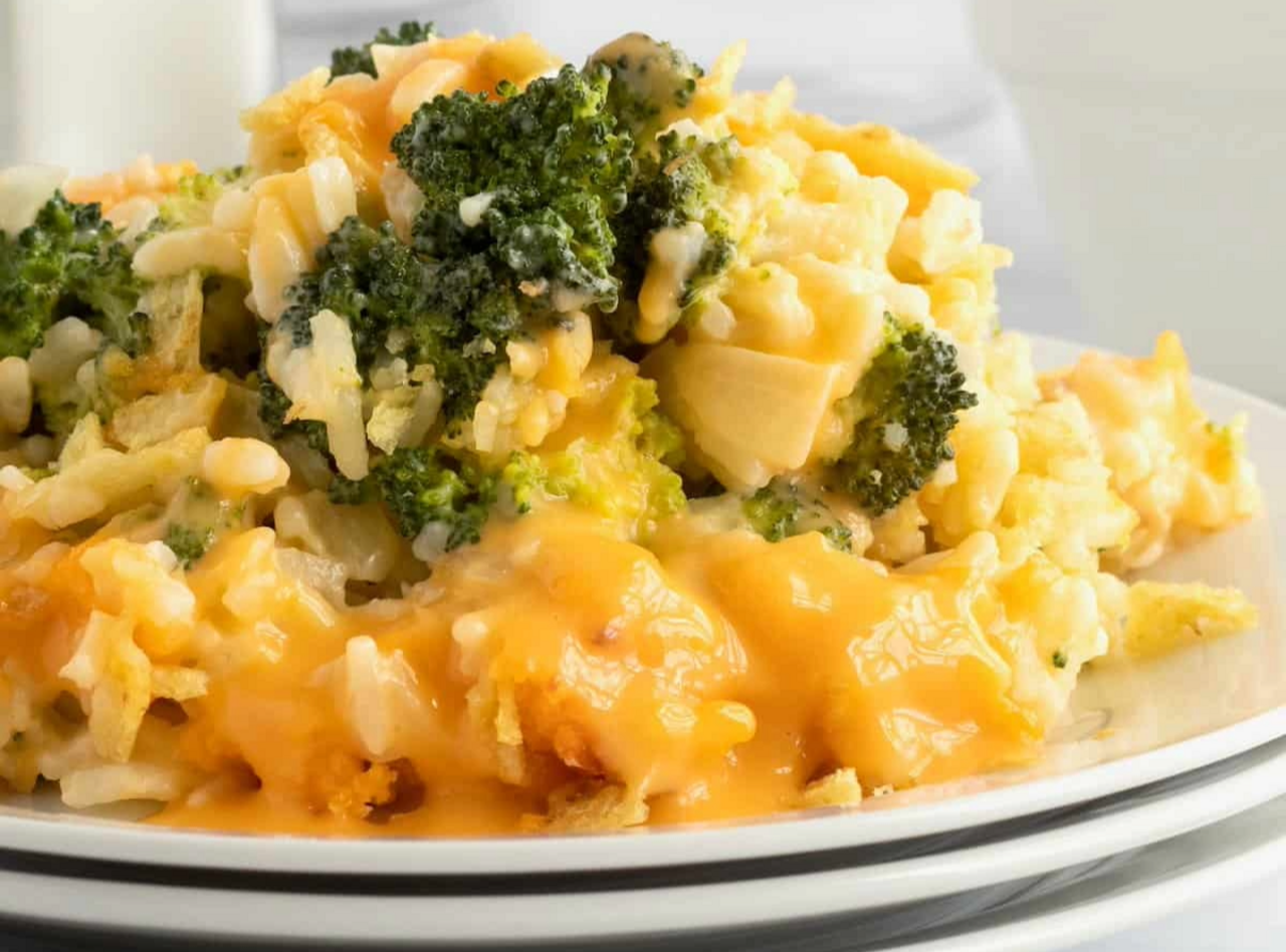 Vegan Cheesy Broccoli Rice Casserole Boxed Meal by Heidi Finley