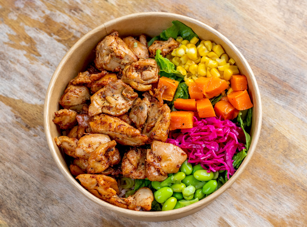 BYO Turmeric Tofu and Roasted Potato Rice Bowl by Chef Kyungmin Lee