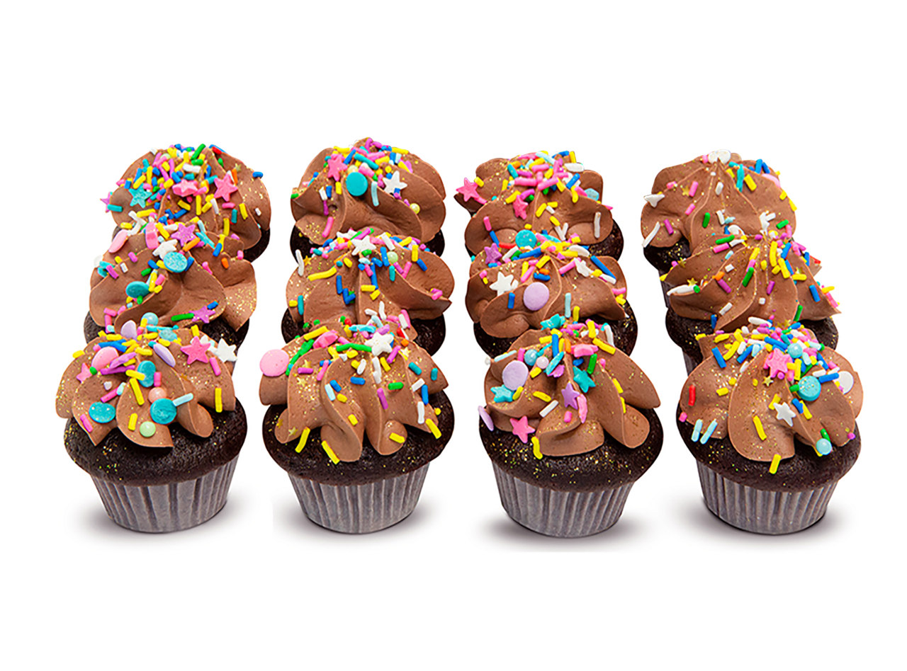 Chocolate Vegan Party Mini Cupcakes (1 Dozen) by Jennifer Shea