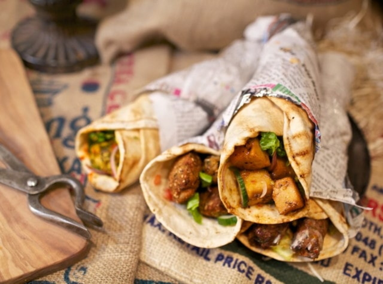 Mushroom Masala Roll Boxed Lunch by Chef Anubha Singh - Bellevue