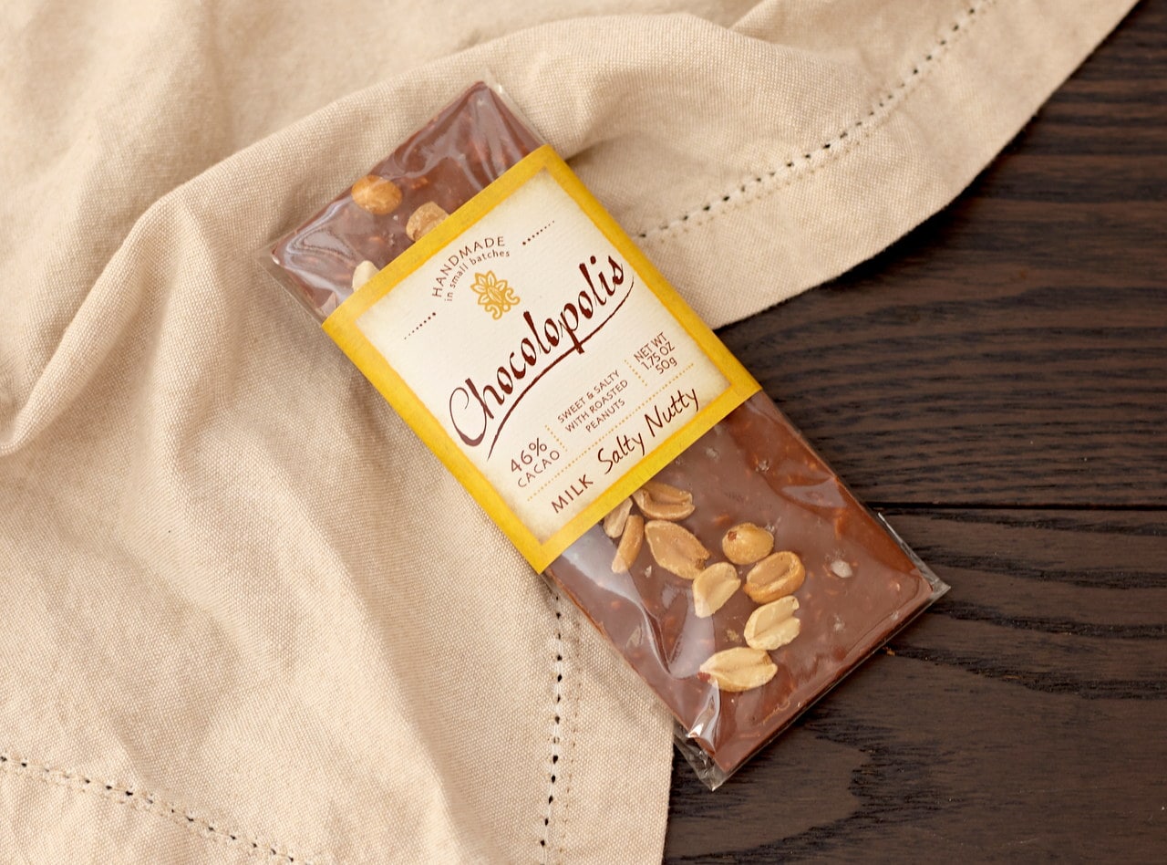 Salty Nutty Milk Chocolate Bar by Chocolopolis
