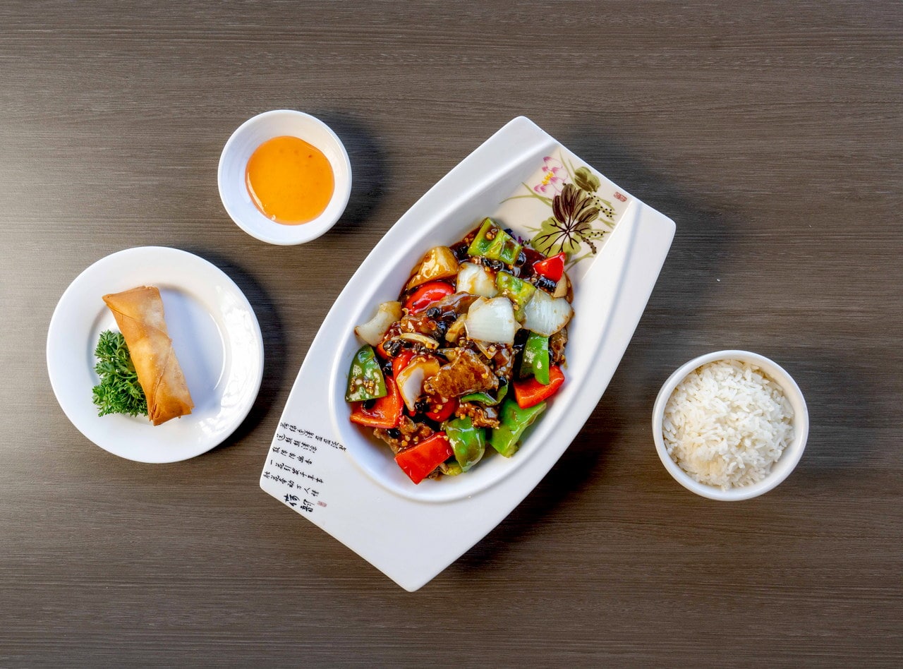 Beef with Black Bean Sauce Plate by Chef James Zhou