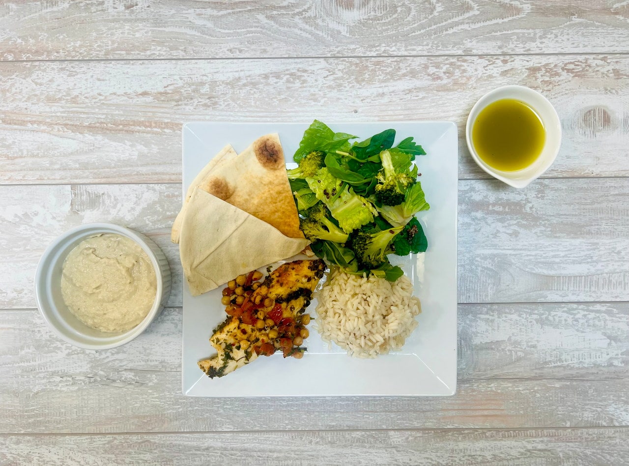 Mediterranean Spiced Fish with Cilantro Plate by Chef Andrea Ryan