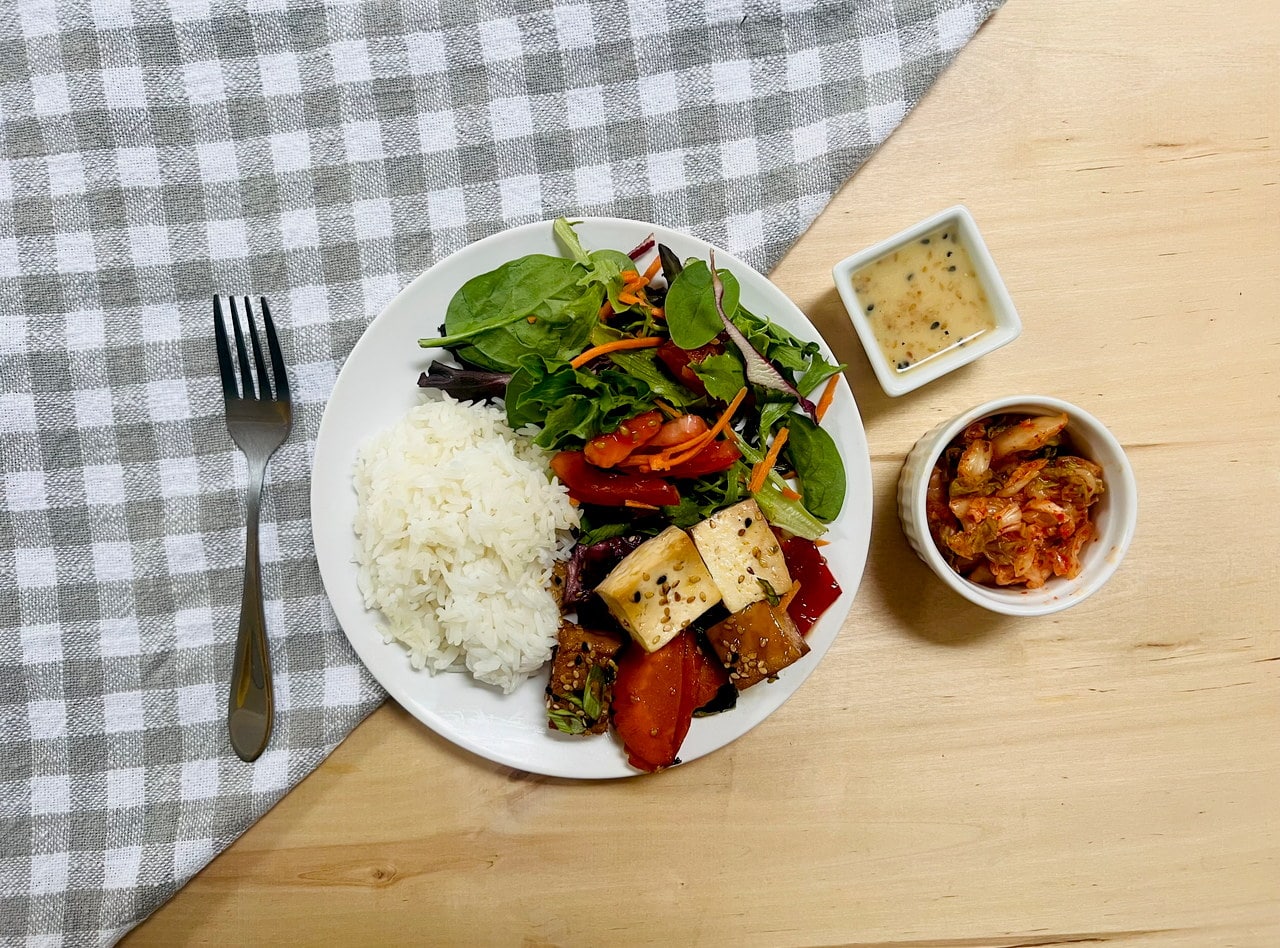Marinated Tofu with Vegetables Boxed Lunch by Chef Kay Kim