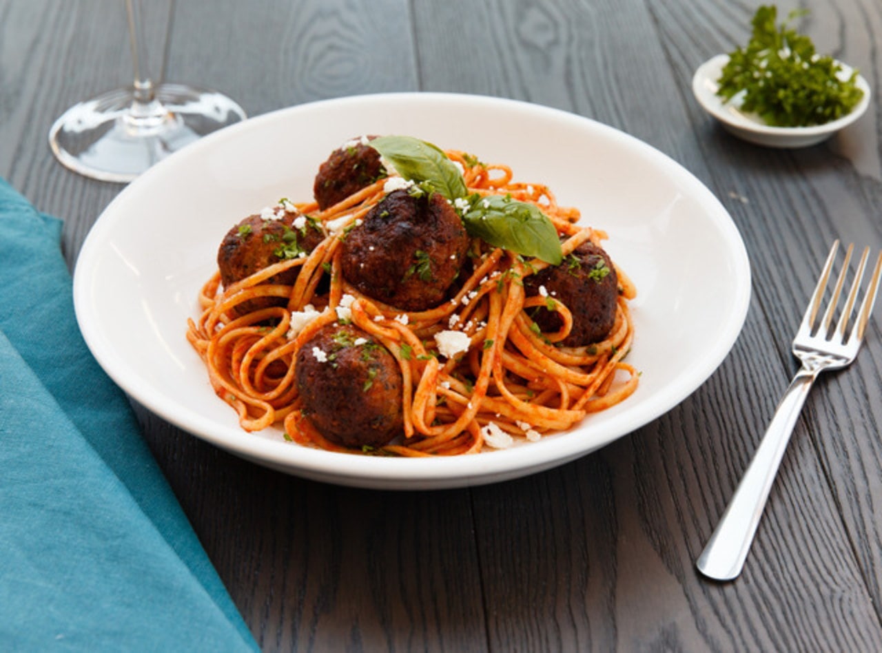 Greek Spiced Turkey Meatballs & Linguini by Chef Prakash Niroula