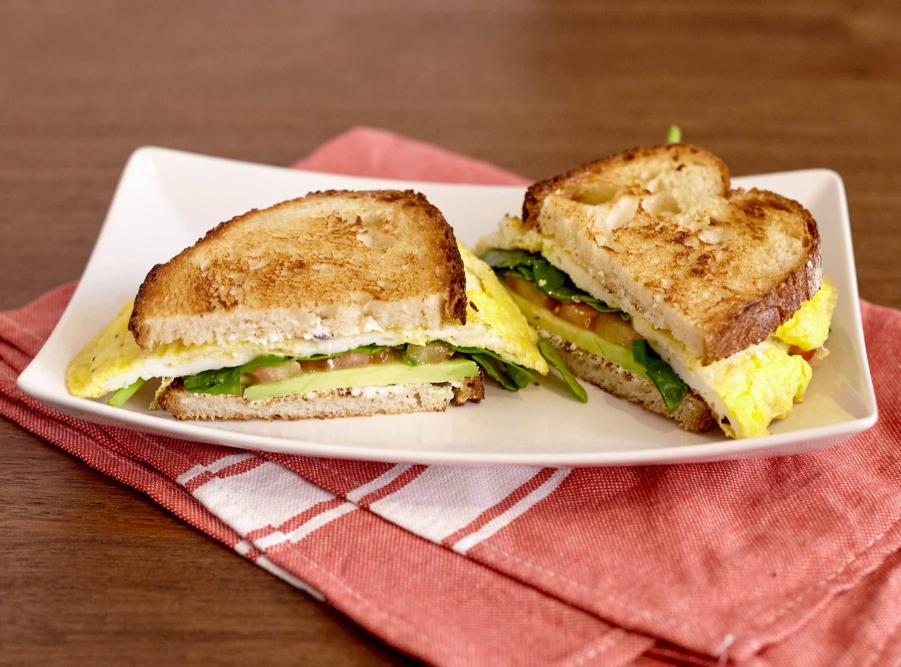 Veggie Egg Breakfast Sandwich by Chef Lilly Gjekmarkaj