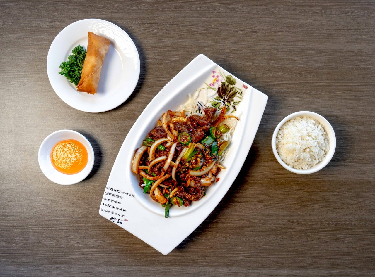 Mongolian Beef Plate by Chef James Zhou