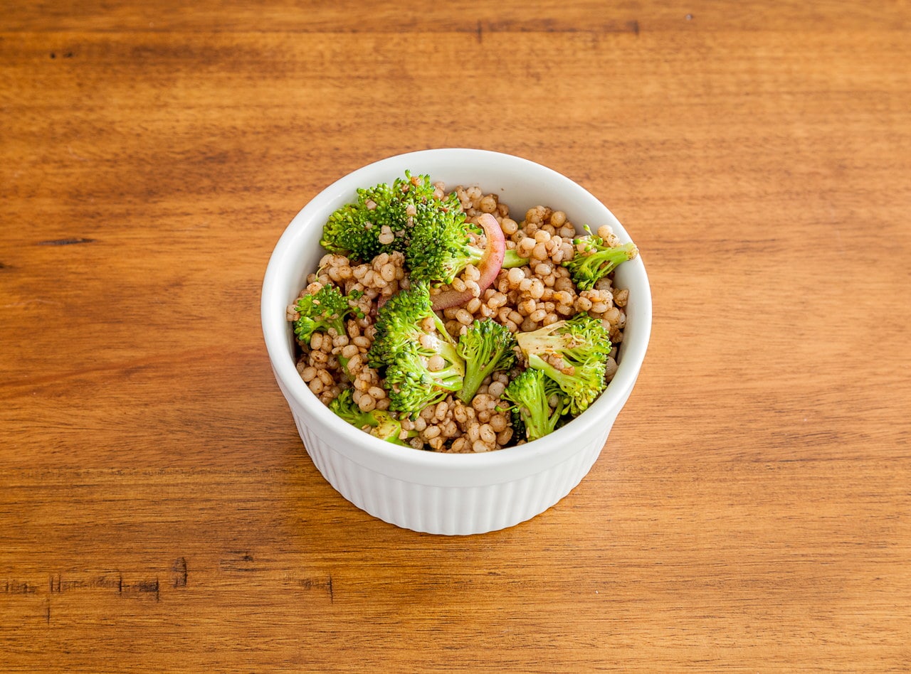 Za’atar Couscous and Broccoli Salad by Chef Andrea Ryan