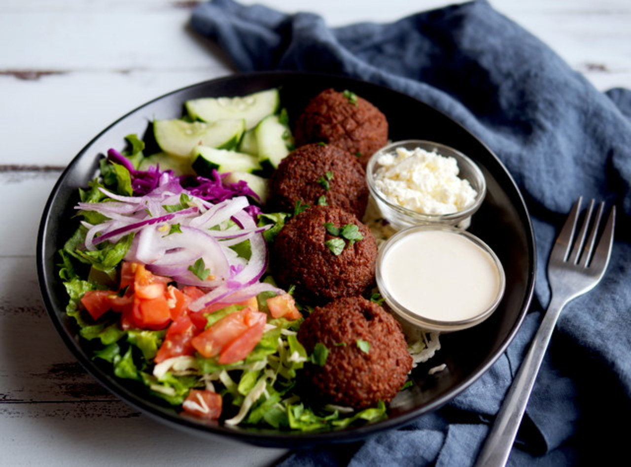 Vegan Falafel Salad Boxed Lunch by Chef Jood Elasmar