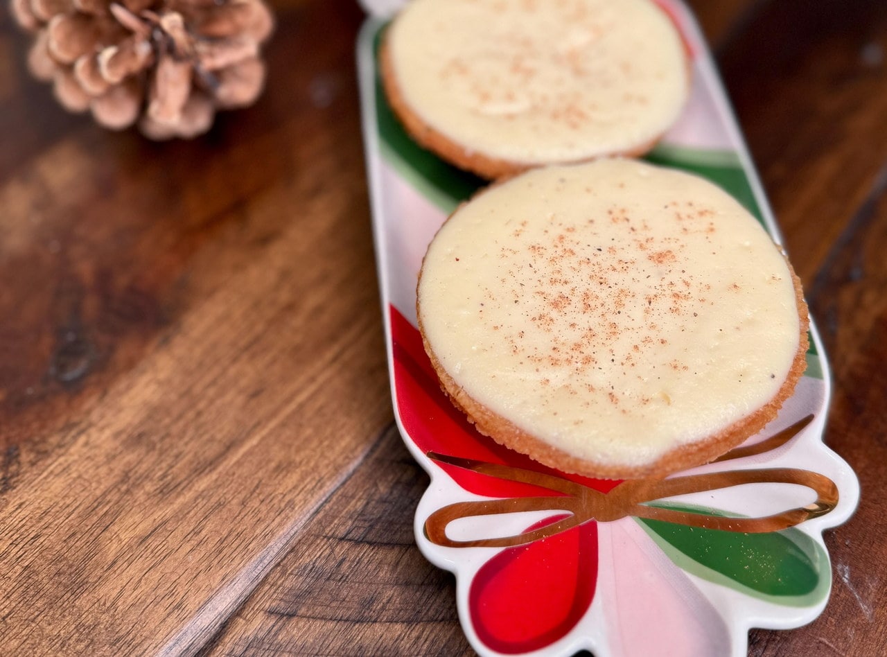 Individual Eggnog Cheesecake by Heidi Finley