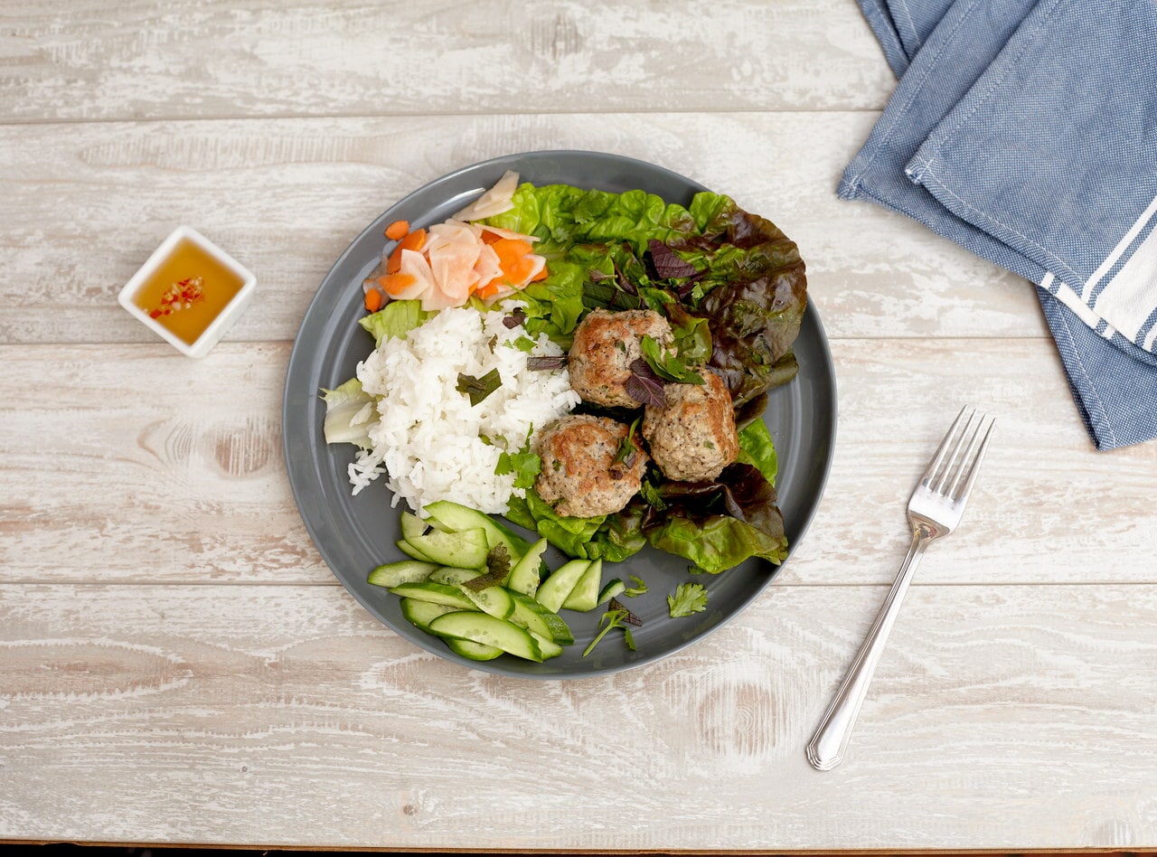 Lemongrass Chicken Meatballs by Lish Chef