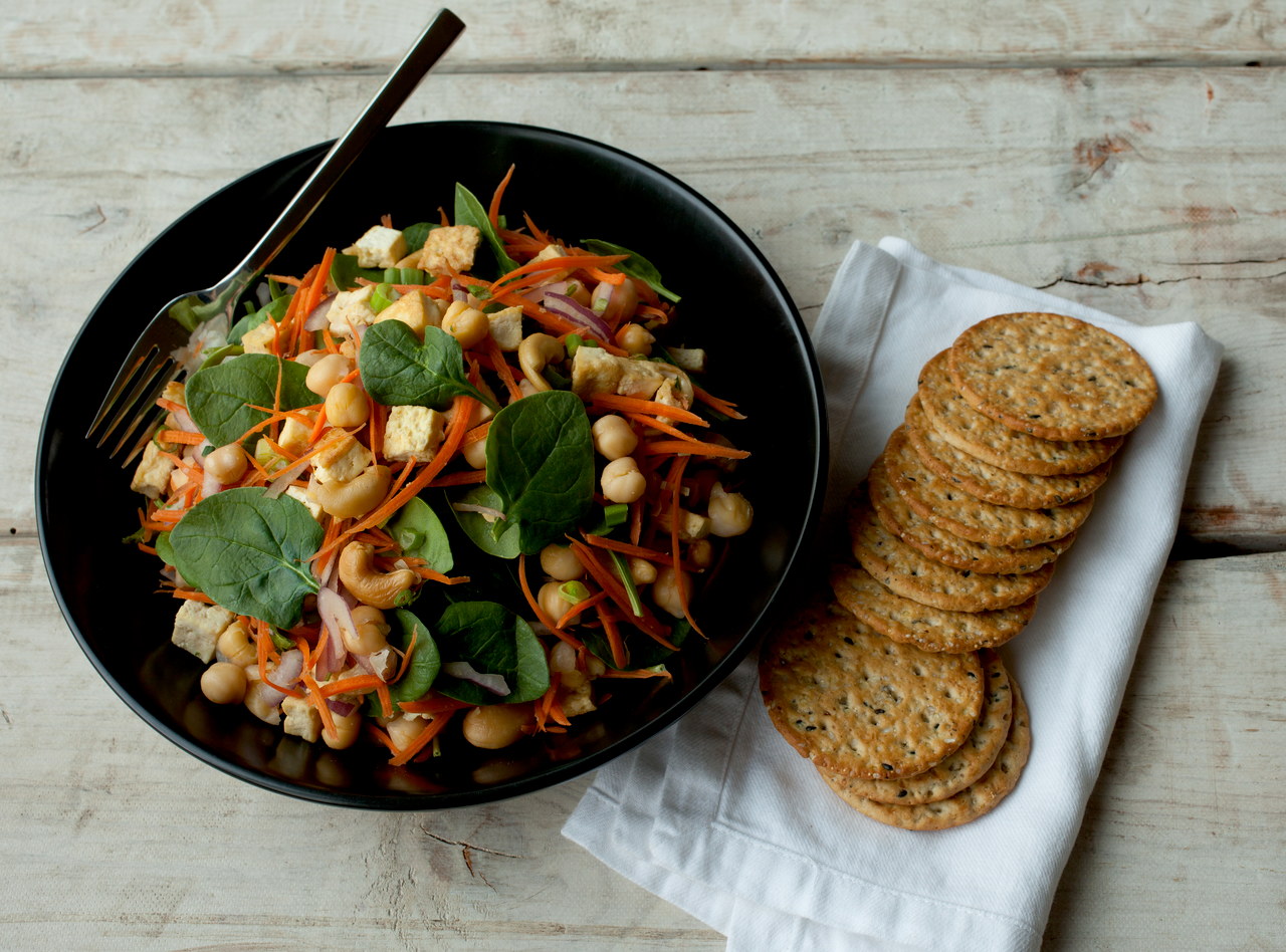 Tofu and Chickpea Salad by Chef Katie Peterson