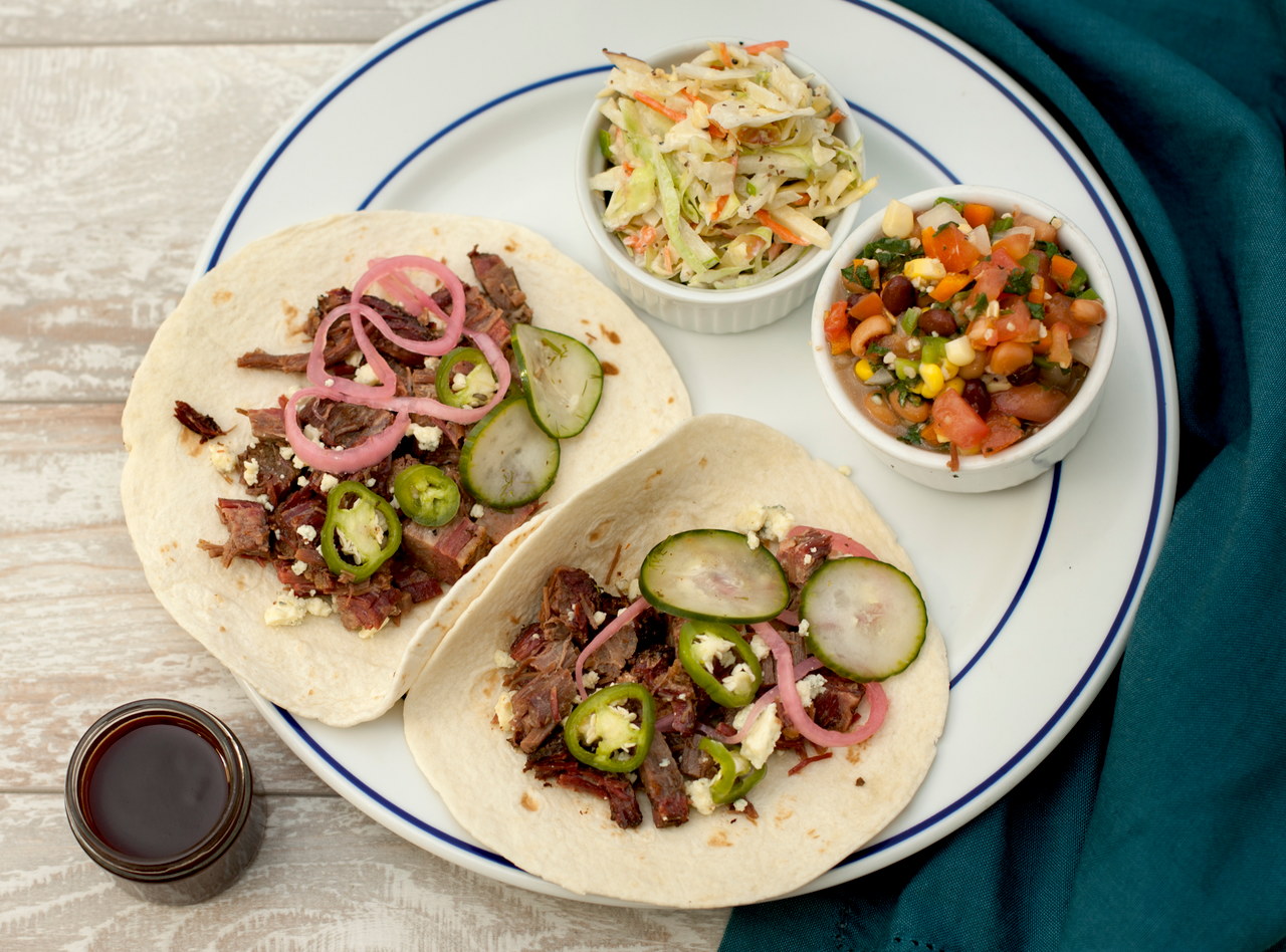 Smoked Prime Brisket Tacos by Chef Eric Mendel