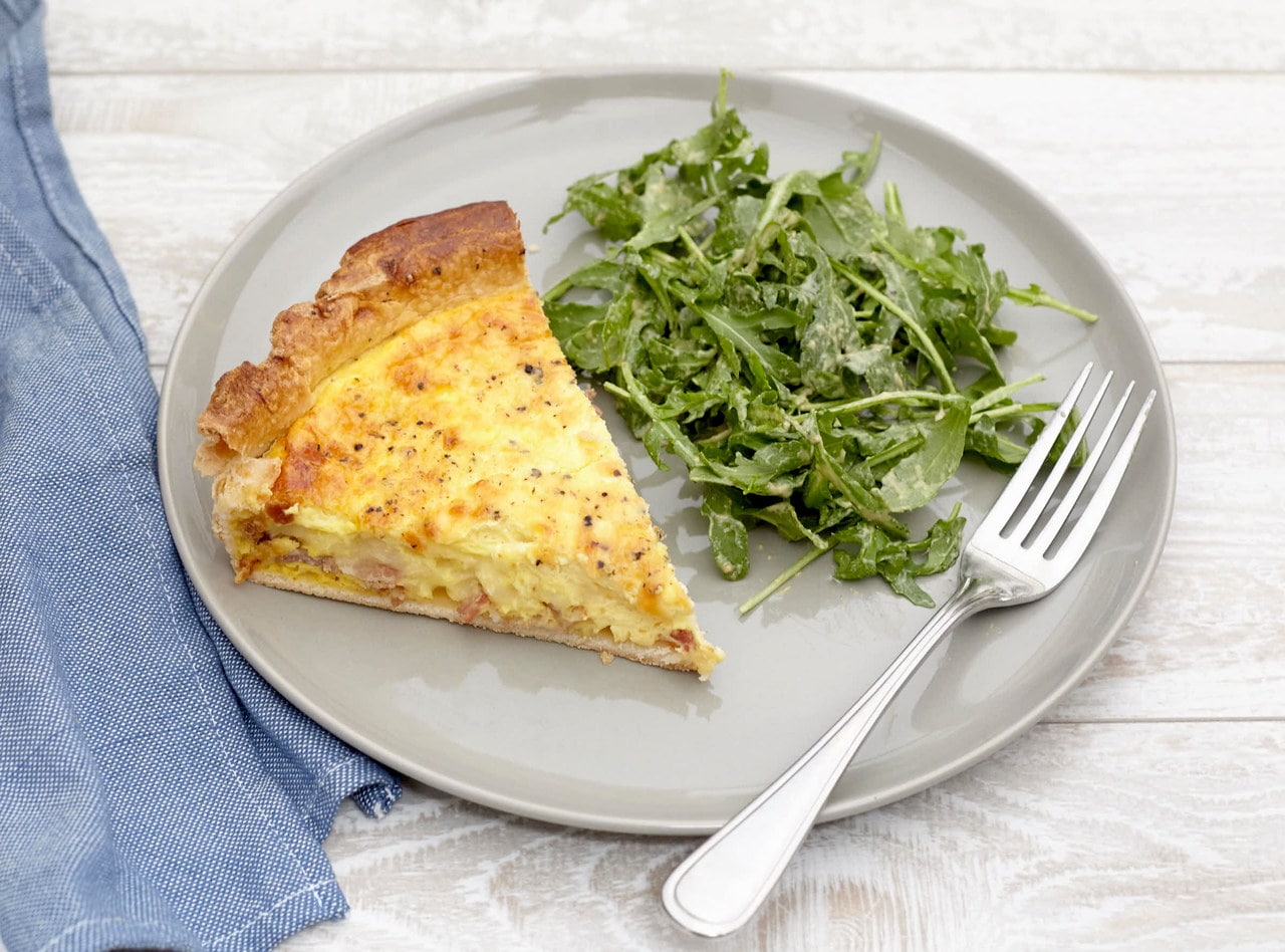 Provencale Bacon Quiche with Mixed Greens Salad by Chef Christophe