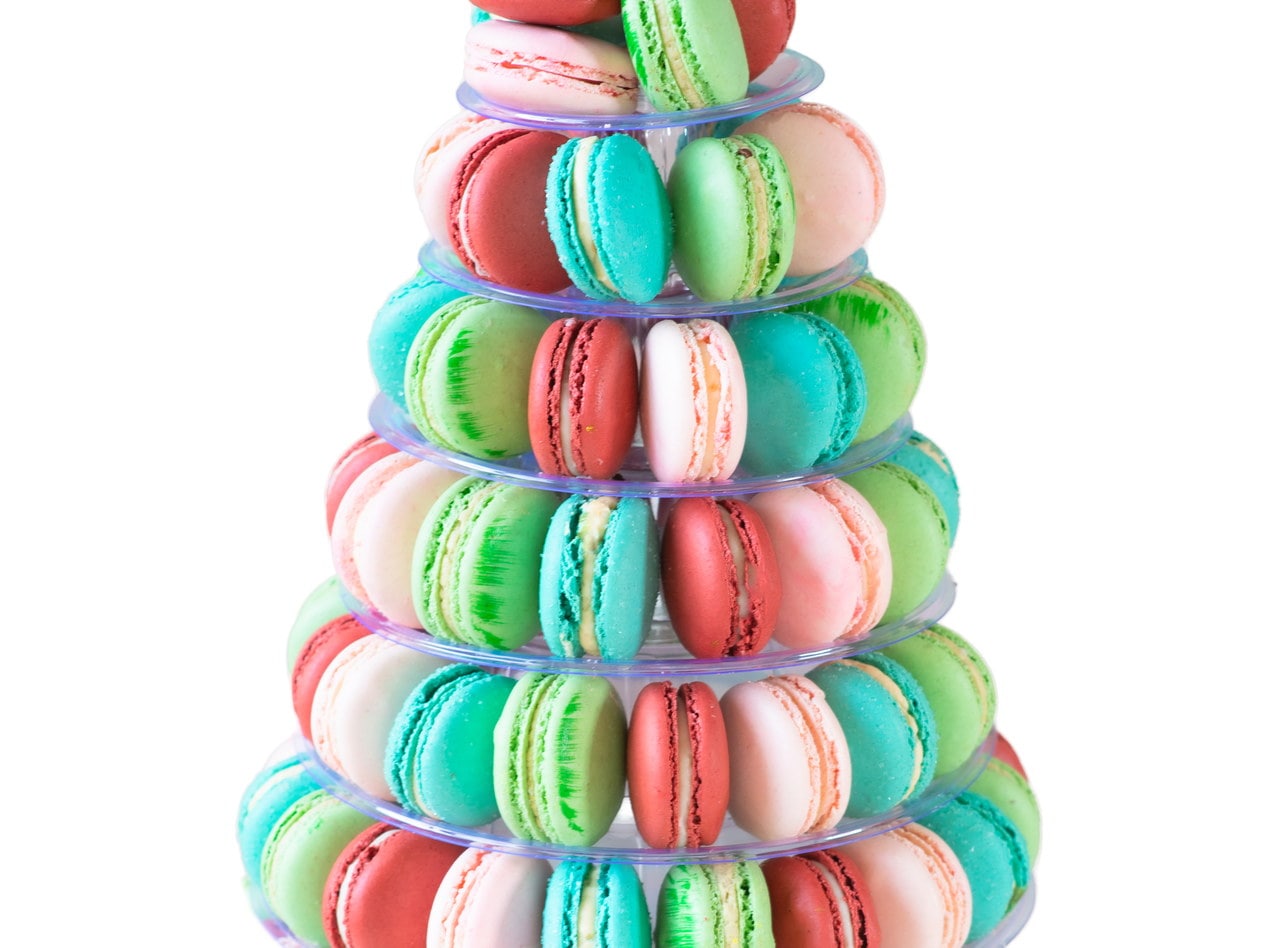 6 Tier Holiday Macaron Tower **11/29/24 - 12/31/24M** by Jennifer Shea