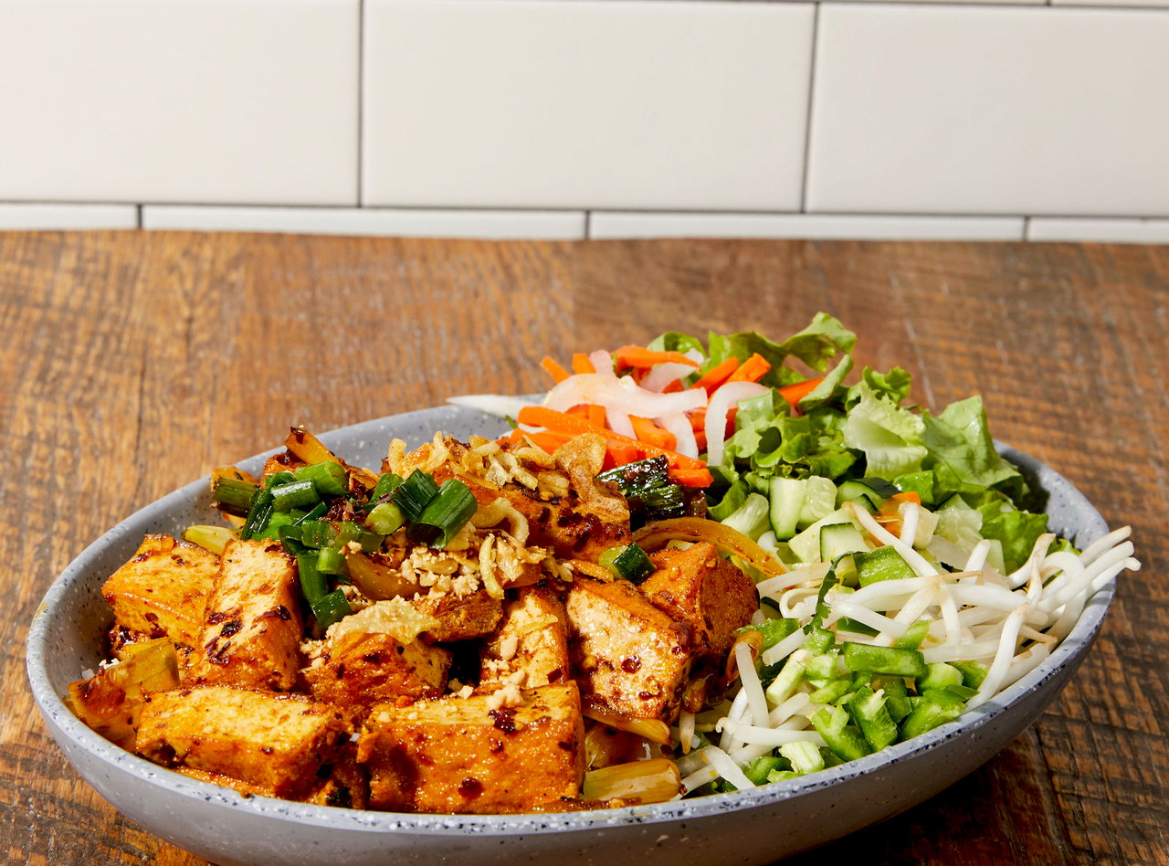 Lemongrass Tofu Vermicelli Bowl Boxed Lunch by Chef Paul Nguyen
