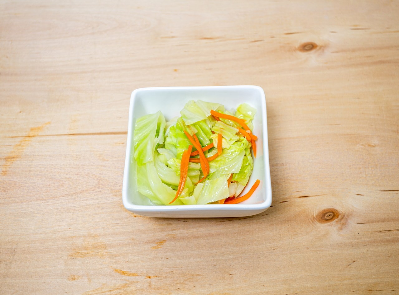 Individual Steamed Cabbage and Carrots with Garlic by Chef Jack Zhang
