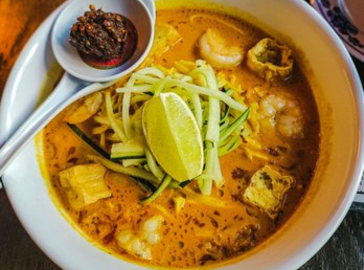 Gluten Free Vegan Tofu Laksa Lemak (Curry Noodle Soup) Boxed Lunch by Chef Lucy Zheng