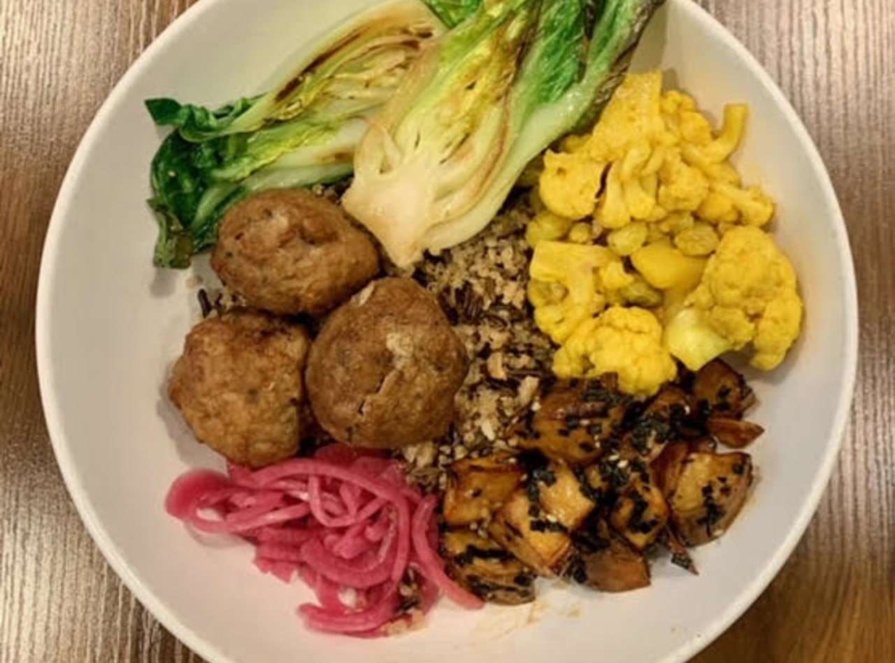 Turkey Meatball Grain Bowl Boxed Lunch by Chef Carlos Beltre