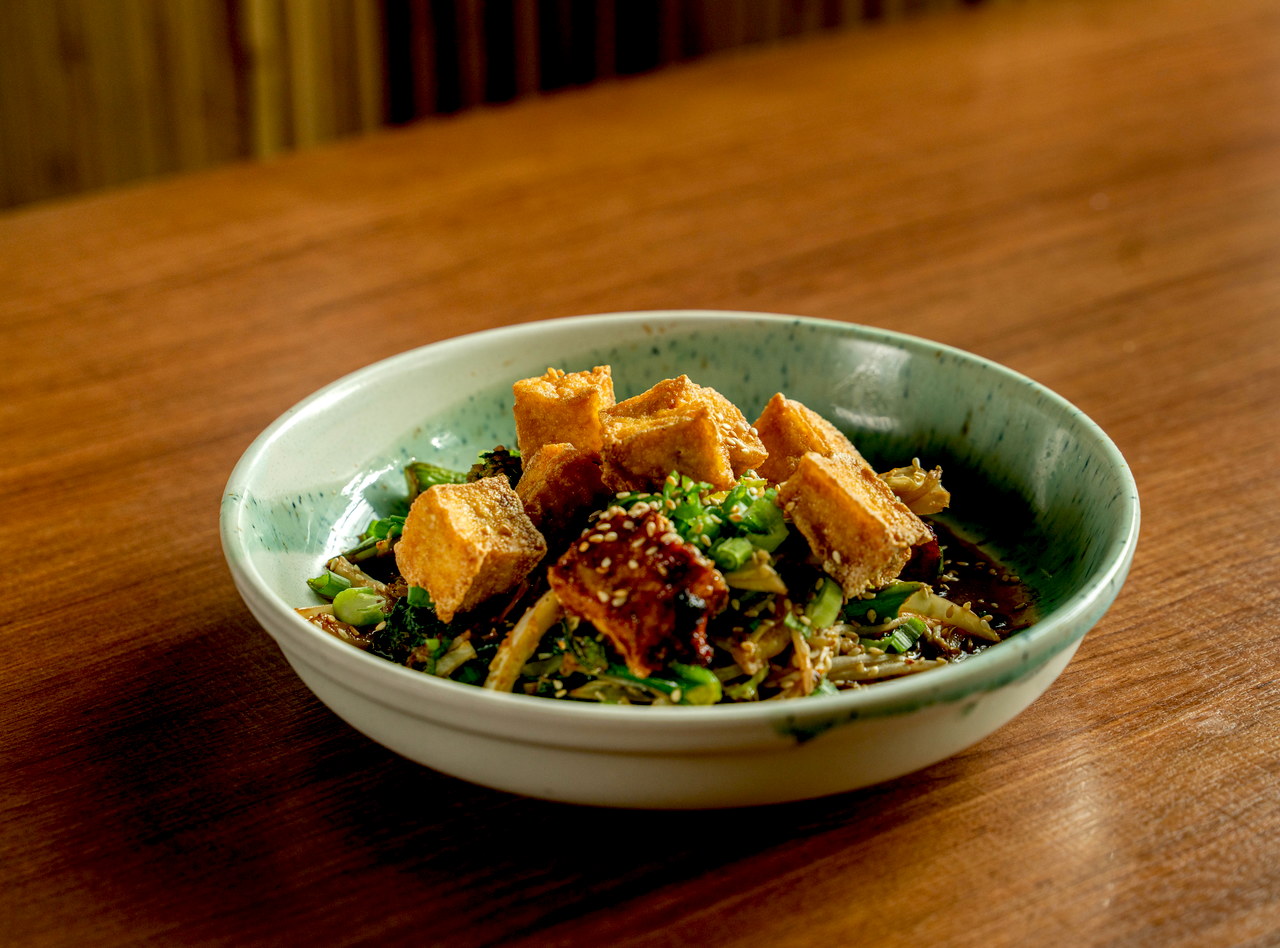 Gluten Free Stir Fried Tofu with Vegetables Grab n' Go Vermicelli Bowl by Chef Kevin Nguyen