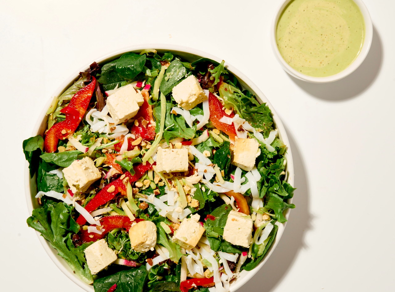 BYO Green Curry Salad Bowl with Noodles and Tofu by Chef Matt Hunt