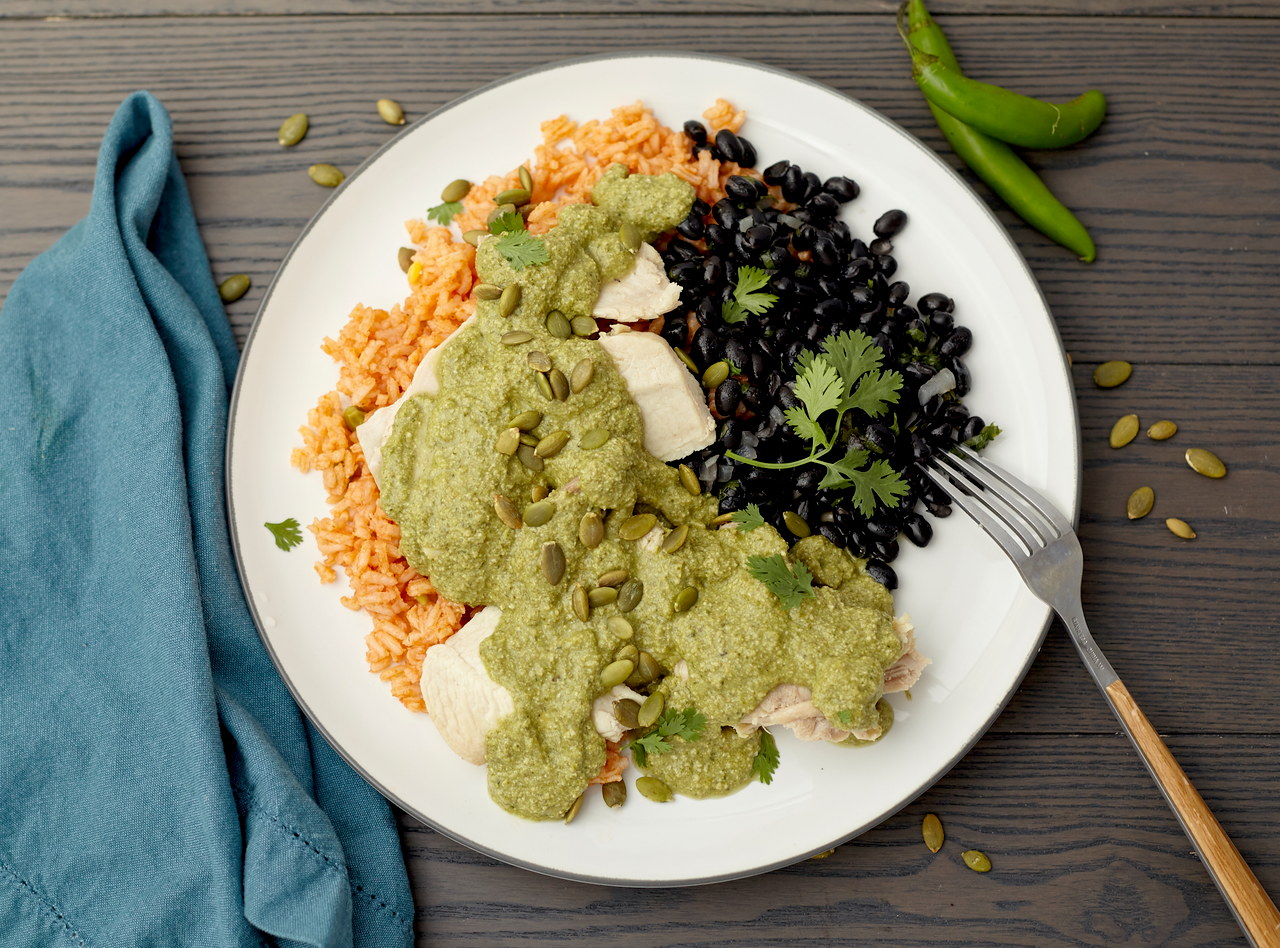 Pollo con Mole Verde Boxed Lunch by Chef Frankie Morales