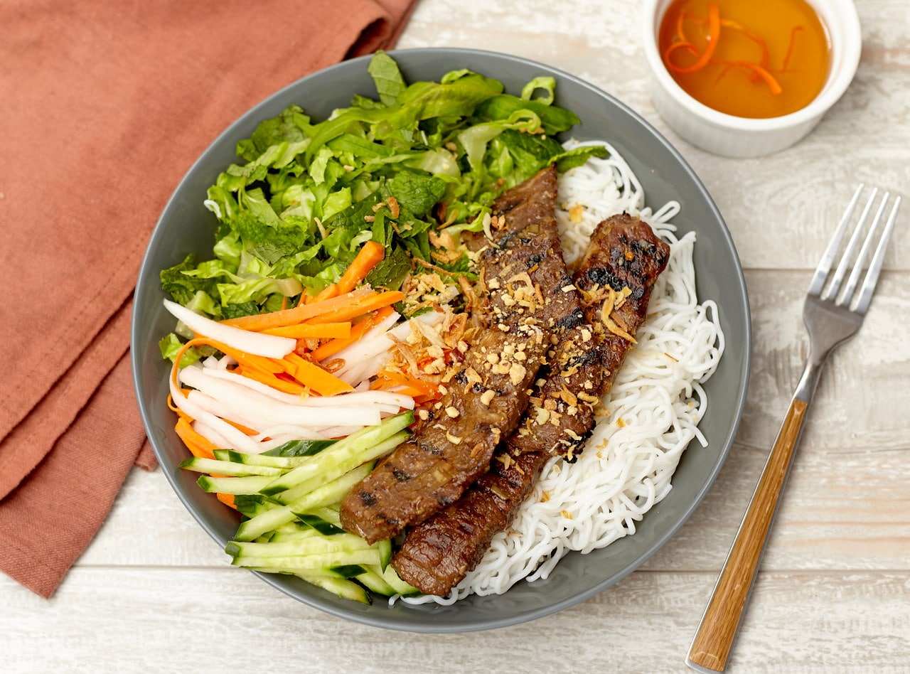 Vietnamese Vermicelli Noodles with TriTip by Chef Tanya Jirapol