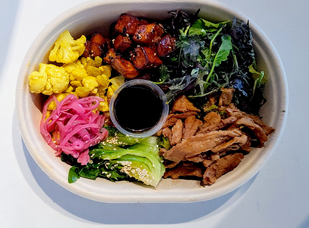 BYO Teriyaki Tofu Bloom Salad Bowl by Chef Carlos Beltre