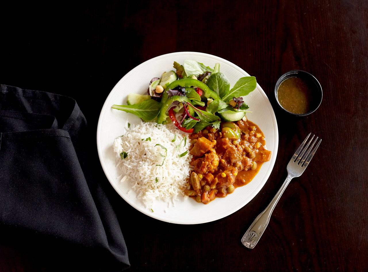 Vegan Vegetable Vindaloo Boxed Lunch by Chef Nitin Panchal