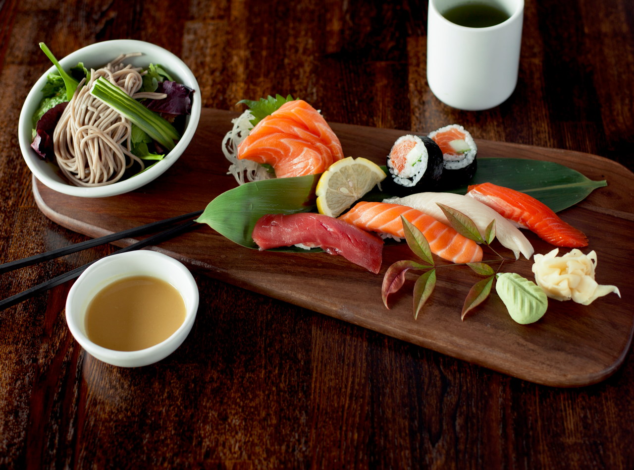 DEPRECATED Nigiri Sushi, Sashimi Bento with Soba Salad by Chef Kevin Chin (ILS)