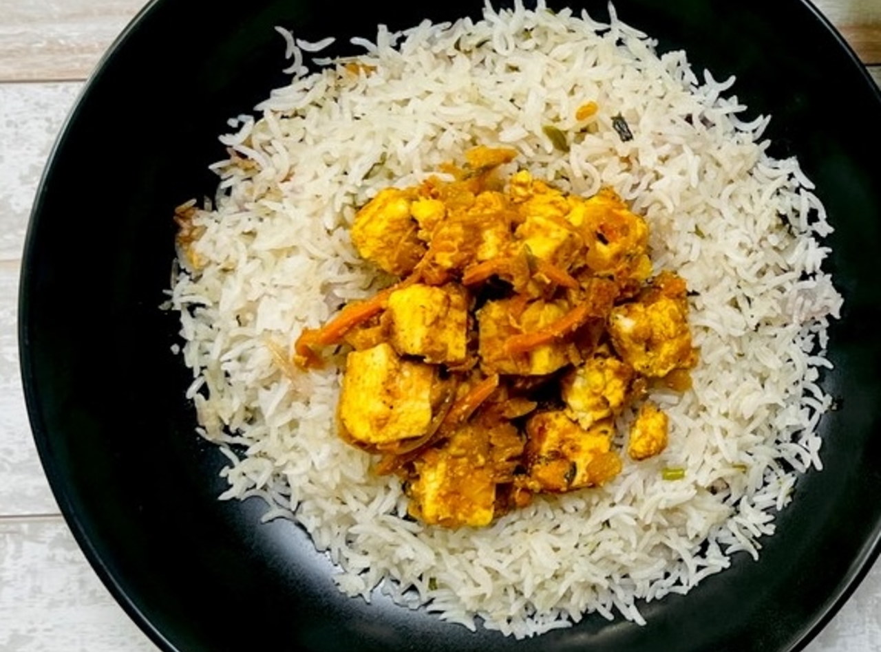 Gluten Free Paneer Masala Rice Bowl by Chef Anubha Singh - White Center
